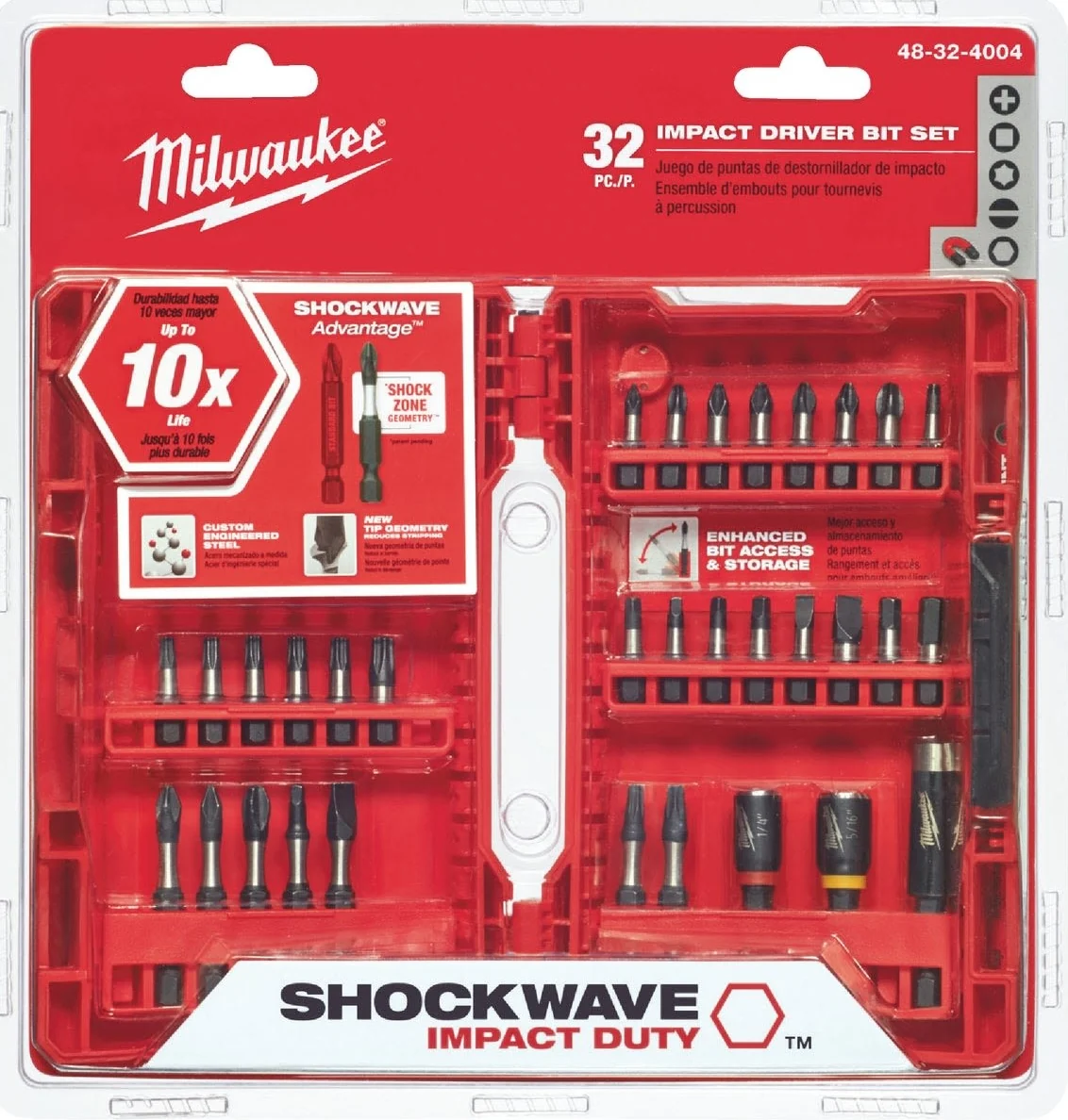 Outstanding Milwaukee SHOCKWAVE™ Impact Duty™ 32-PC Driver Bit Set Modern