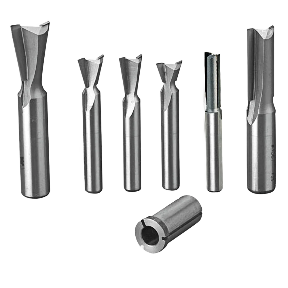 Smooth Whiteside Leigh D4 Jig 7 pc. Router Bit Set 8mm Shank Organic