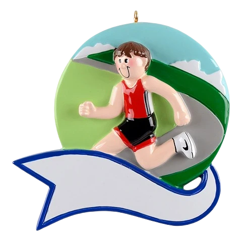 Exceptional Rudolph Me Personalized Jogger Boy Ornament Fine Crafted