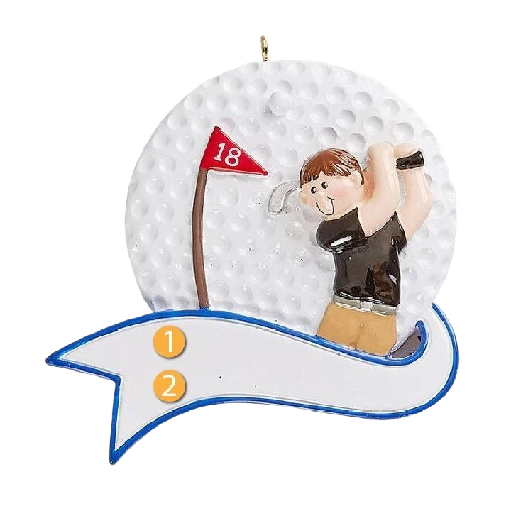 Durable Rudolph Me Personalized Golf Boy Ornament Verified
