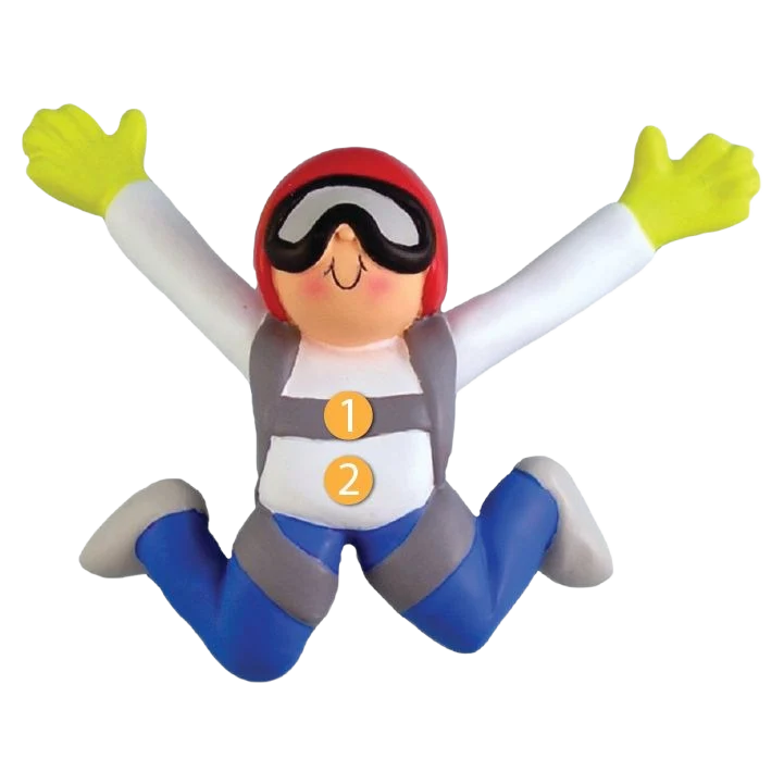 Dependable Ornament Central Personalized Male Skydiver Ornament Specialty