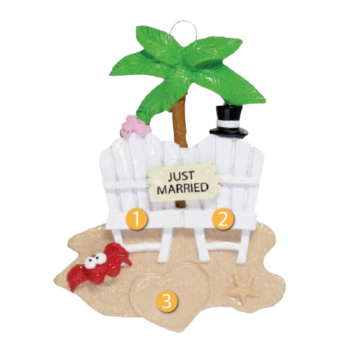Premium Material Rudolph Me Personalized Just Married Ornament Luxury
