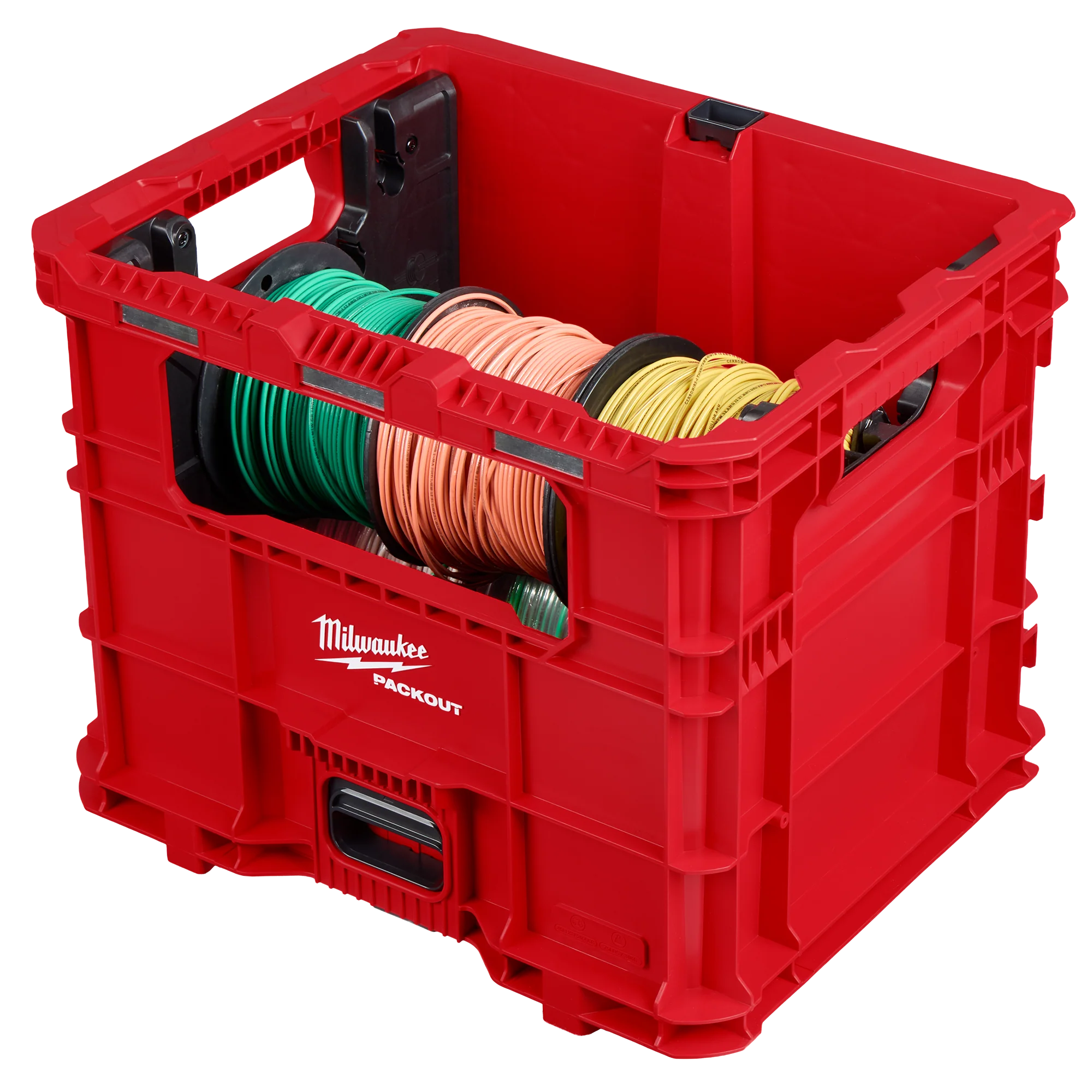 Environmentally Friendly Milwaukee PACKOUT™ Wire Pulling XL Crate Elite
