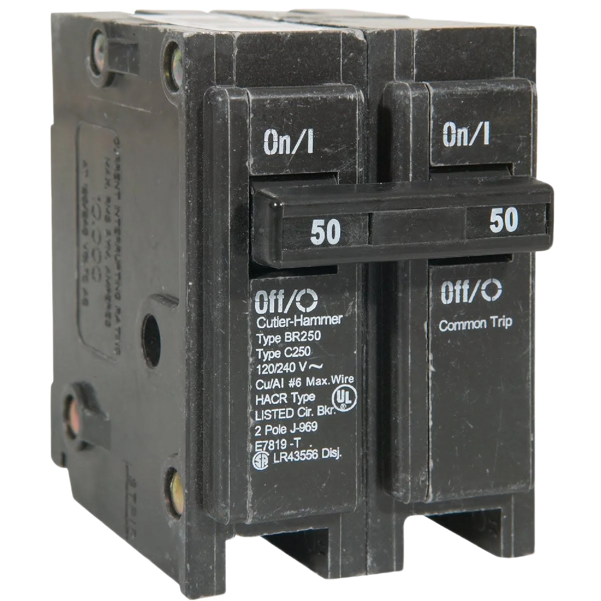 Optimized Eaton BR 50A Double-Pole Standard Trip Circuit Breaker Safe