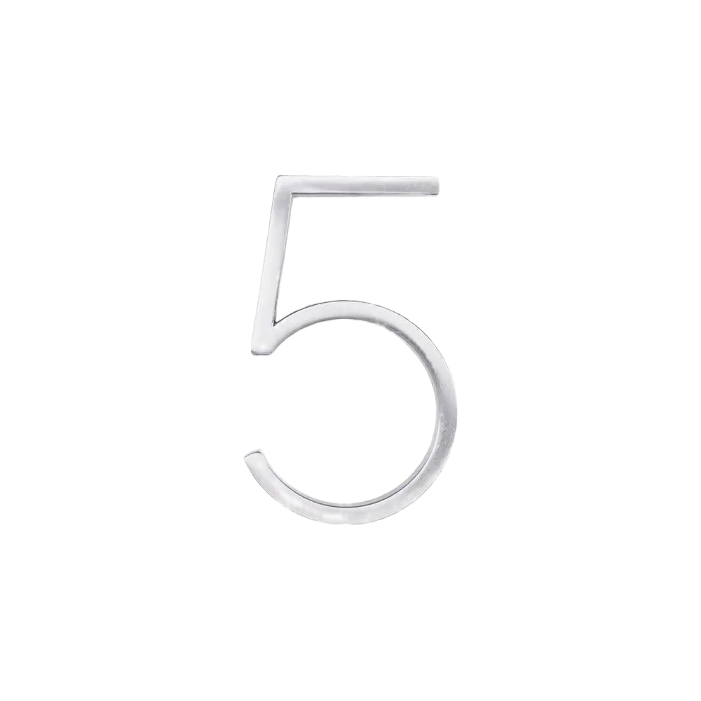 High-Quality Hillman Distinctions 5-In. Floating Mount Nickel House Number 5 Healthy