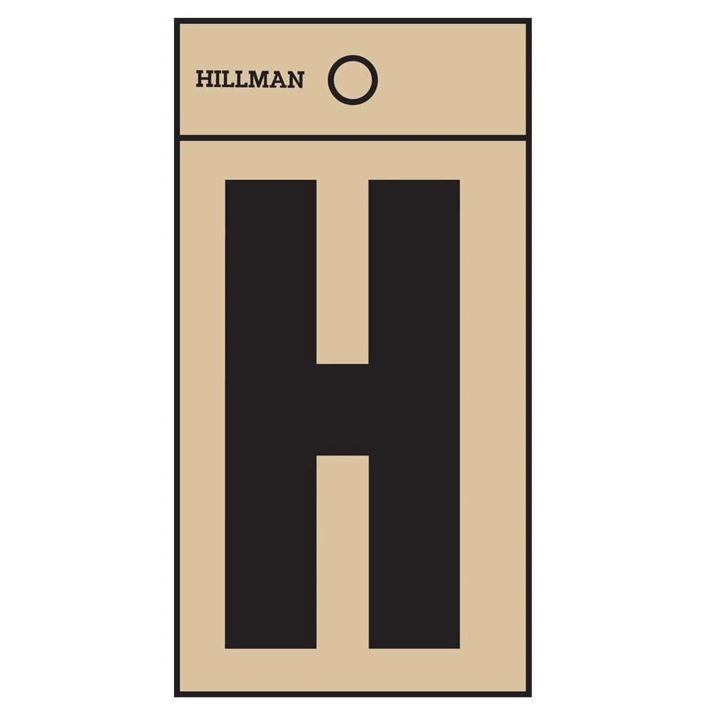 Advanced Hillman 2 in. Letter H Black On Gold Square-Cut Mylar Convenient