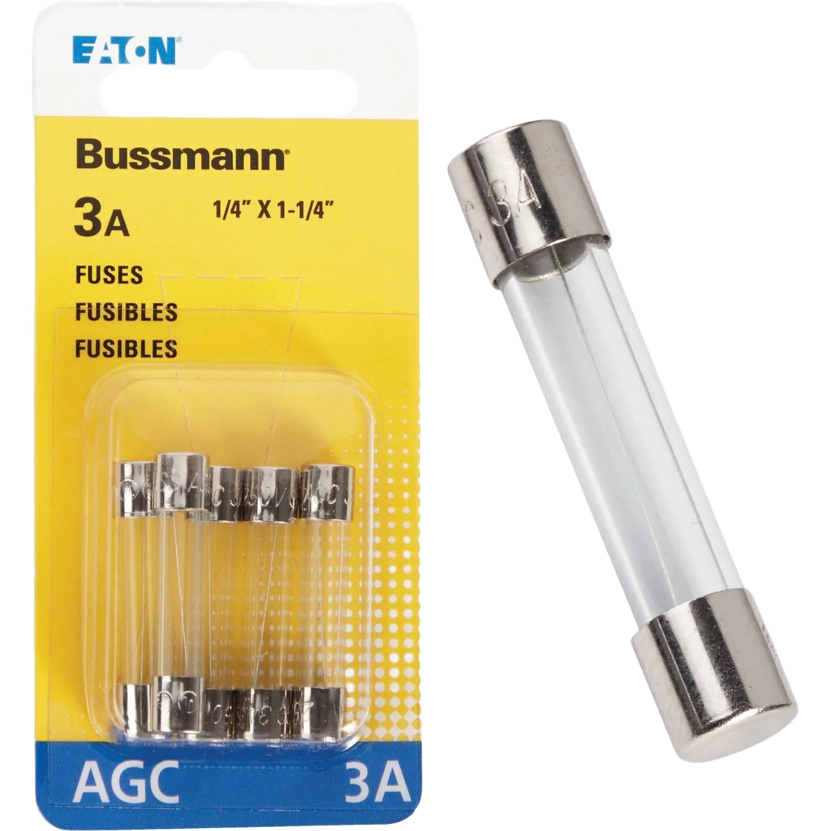 Soft Bussmann Fuses 3A Glass Tube Automotive Fuse 5-Pack Sophisticated