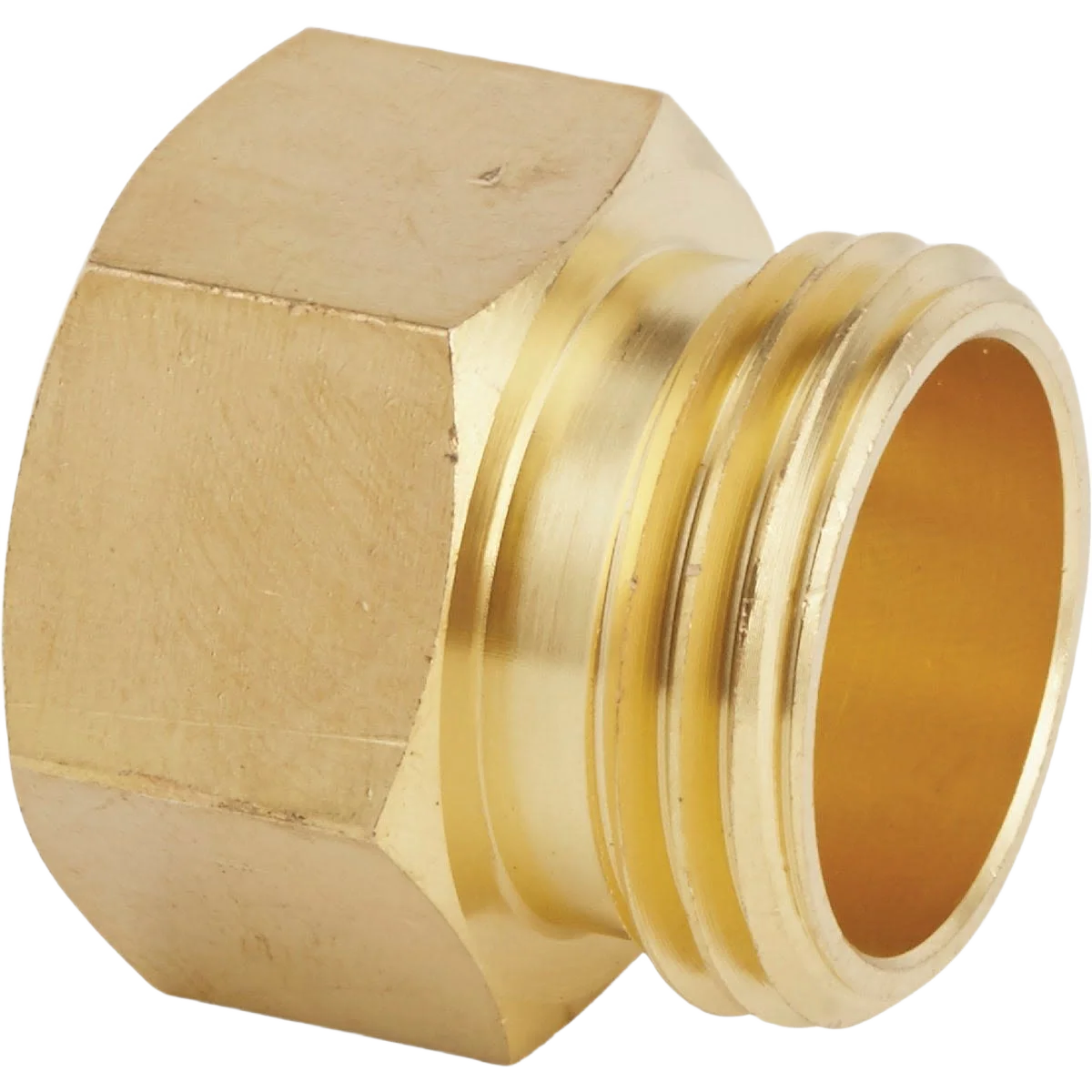 Selected Garden Brass Non-Swivel Hose Connector 3 4 In. MNH x 3 4 In. FNPT Fine Crafted