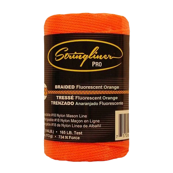 Carefully Designed Stringliner Pro 250-Ft. Braided Mason Line Fluorescent Orange High-Performance