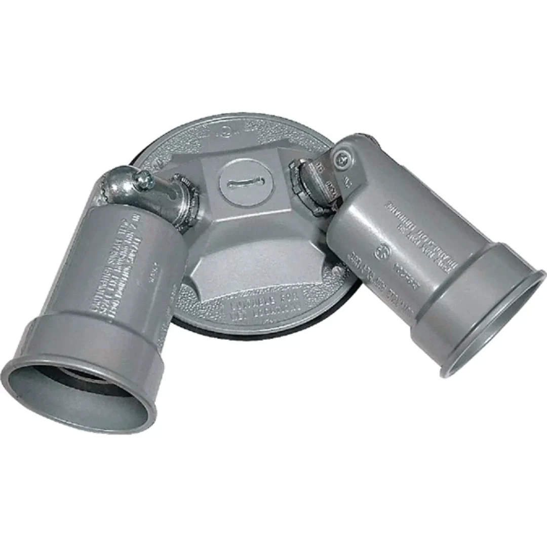 Eco-Friendly Southwire PAR38 2-Head Round Gray Weatherproof Lamp Holder Green