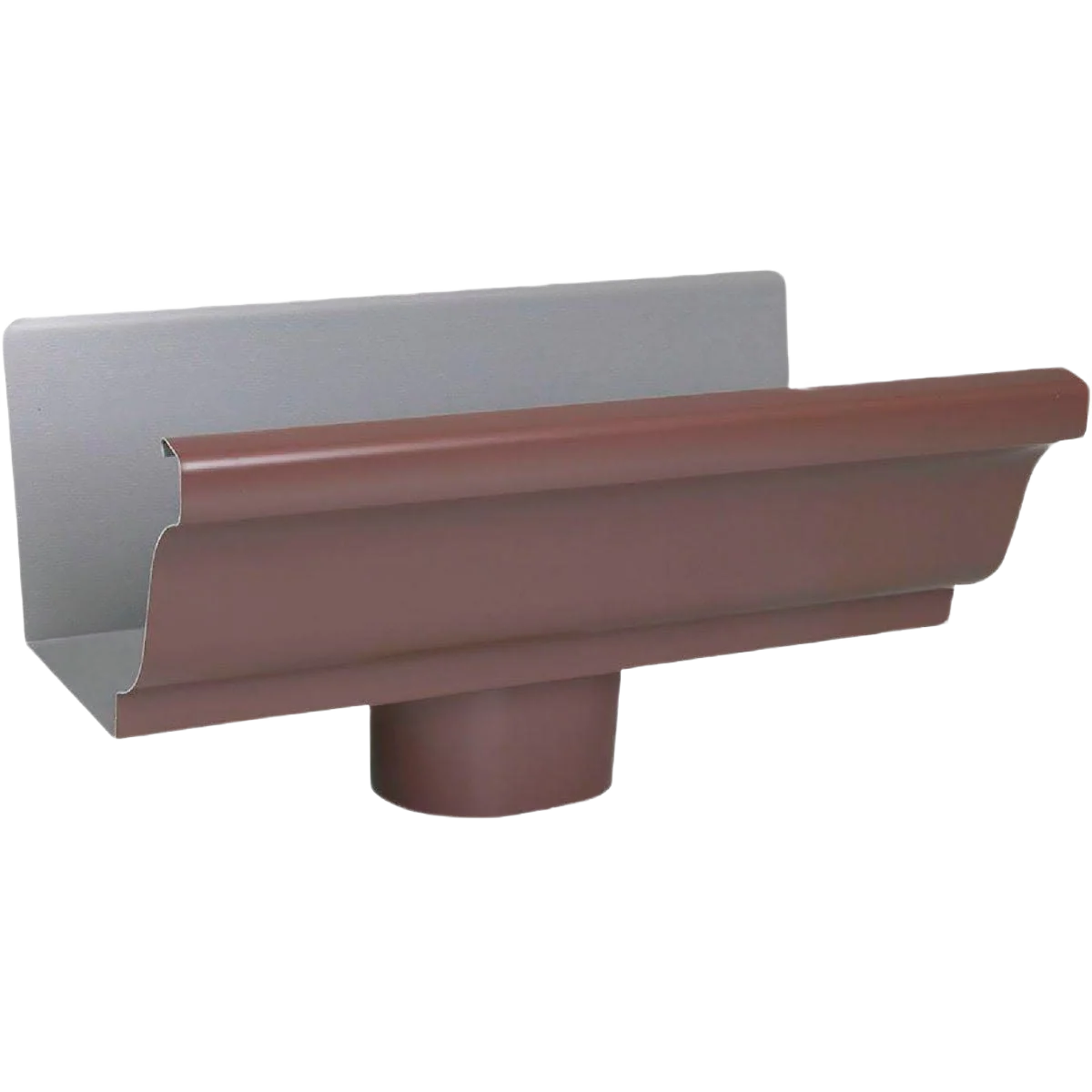 Classic Spectra Metals 5 in. Aluminum Gutter Drop Outlet Brown Durable