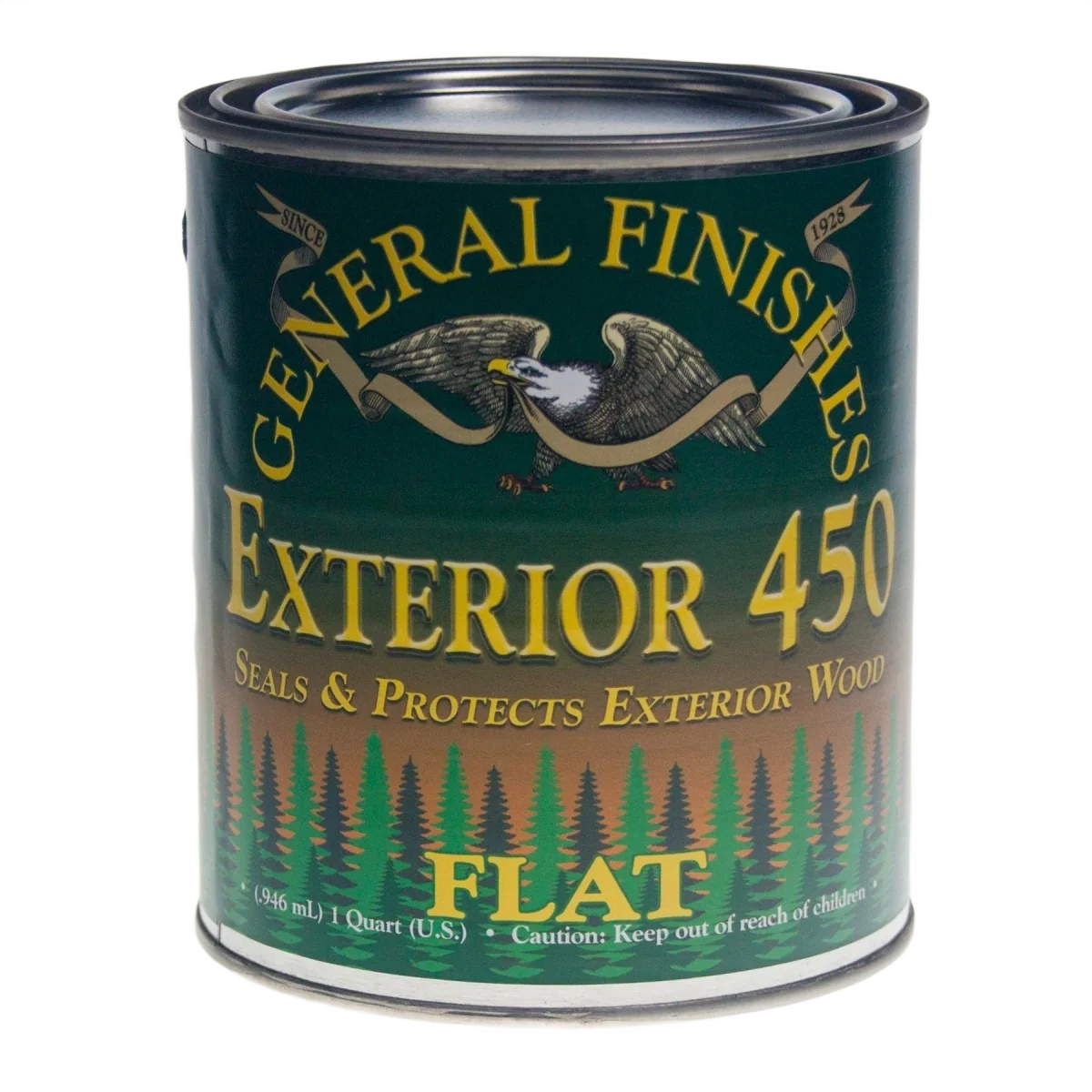 Classic General Finishes Clear Exterior 450 Flat Varnish Gallon Easy-to-Use