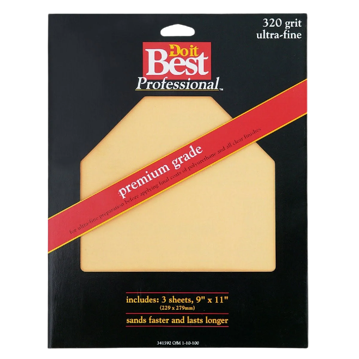 Premium Material Do it 9 x 11 320-Grit Ultra Fine Premium Plus Sandpaper 3-Pack High-Performance