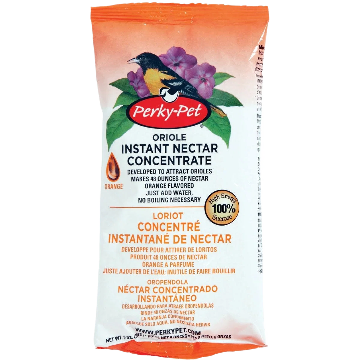 User-Friendly Perky-Pet Orange Powder Concentrate Oriole Nectar 8 oz. Consistent
