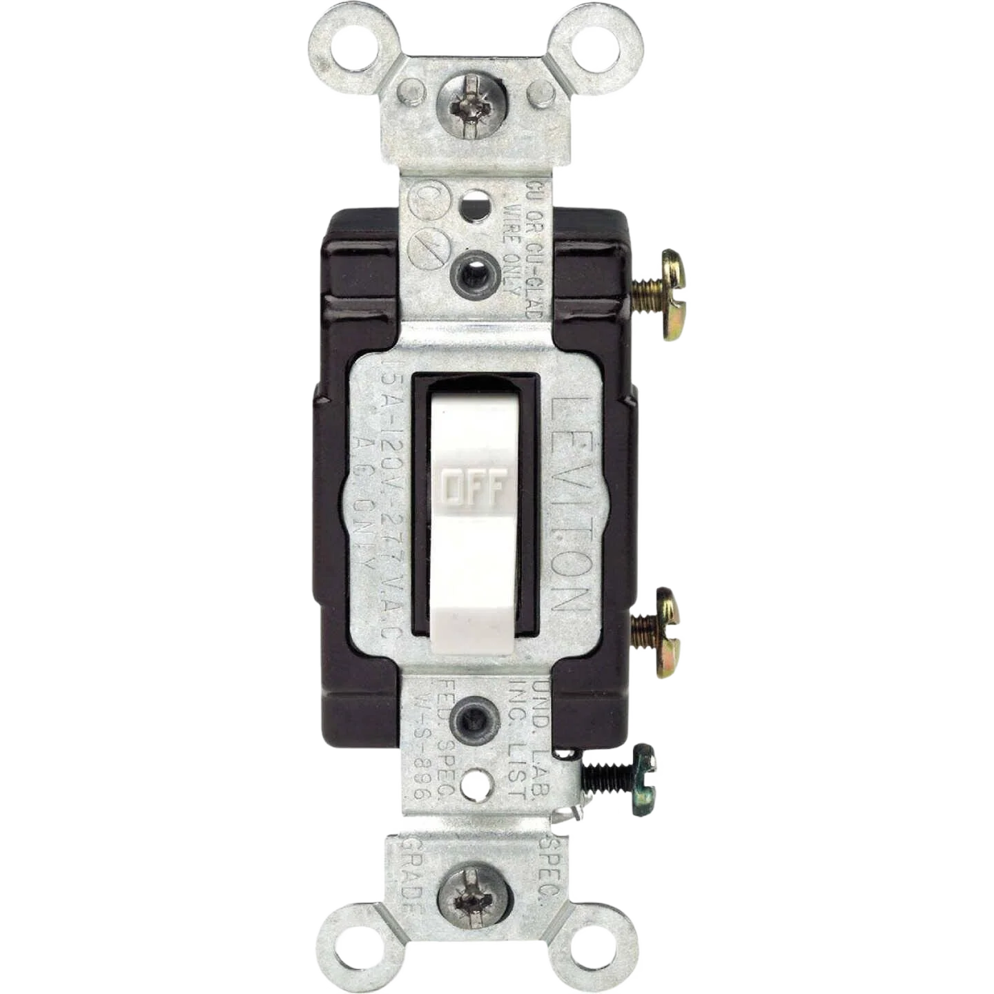 Unique Leviton 15A Single Pole White Toggle Switch Flexible