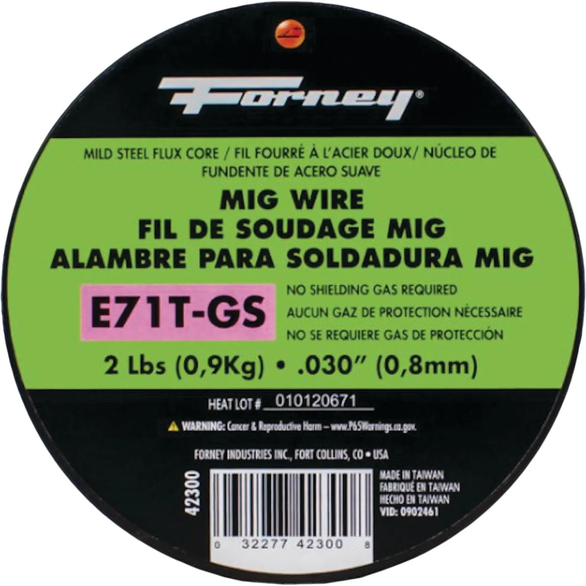 Soft Forney Flux Core Mild Steel Mig Wire 0.030 In. 2 Lb Healthy