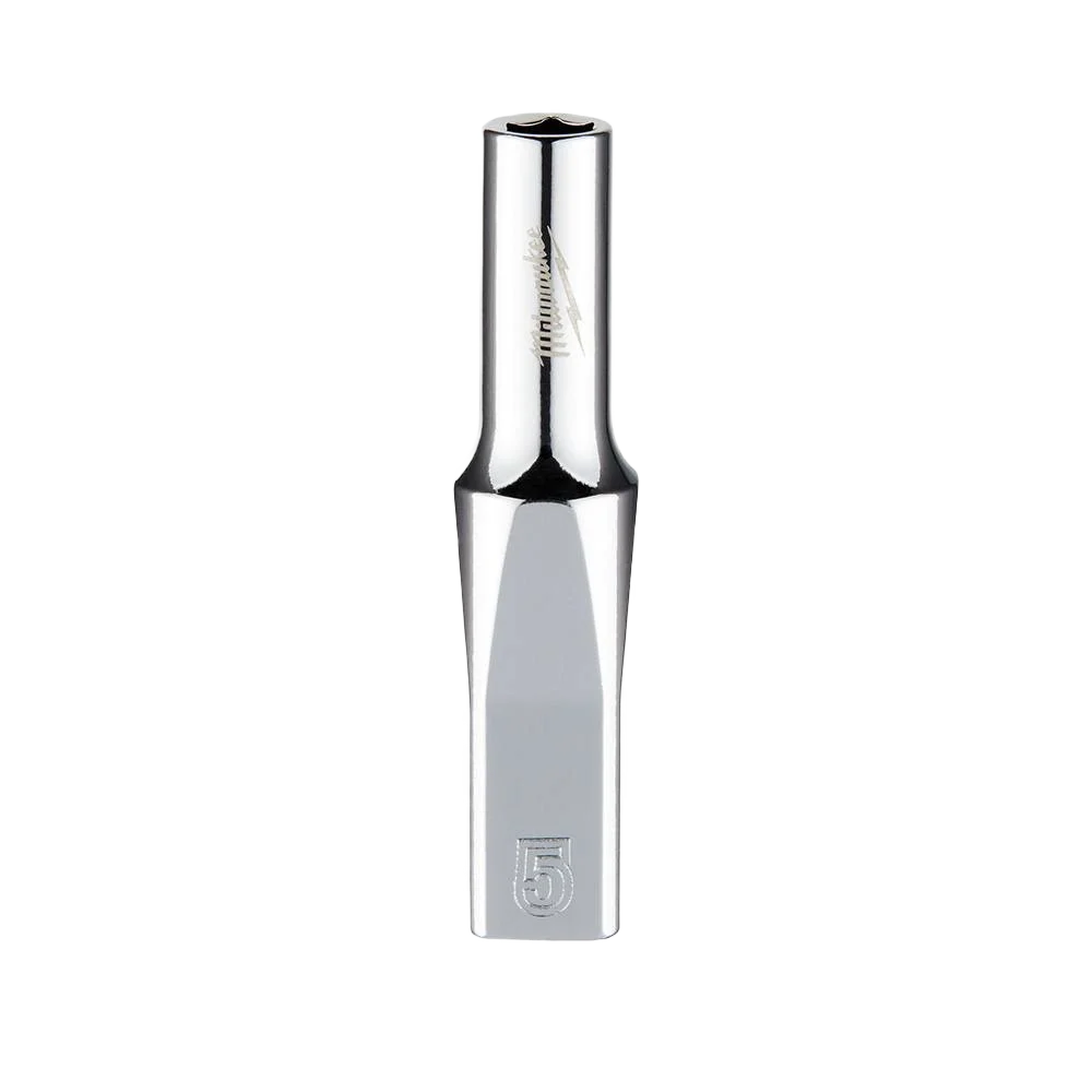 Genuine Milwaukee 1 4 Drive 5-mm Deep Socket w FOUR FLAT™ Sides Secure