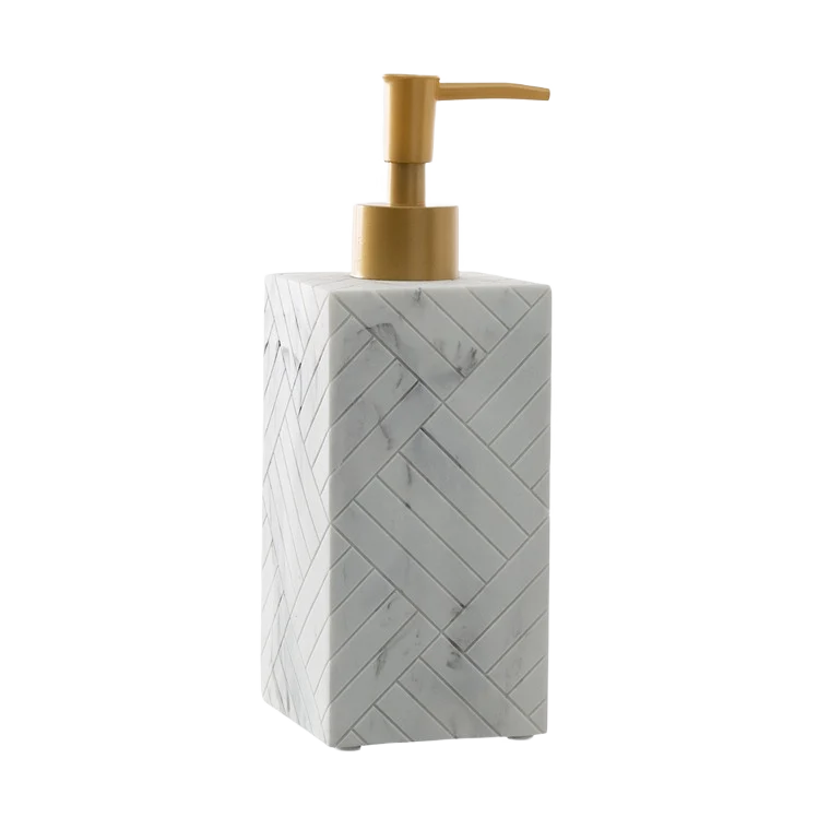 Quality MODA Grey Marble Resin Tripoli Lotion Dispenser Contemporary