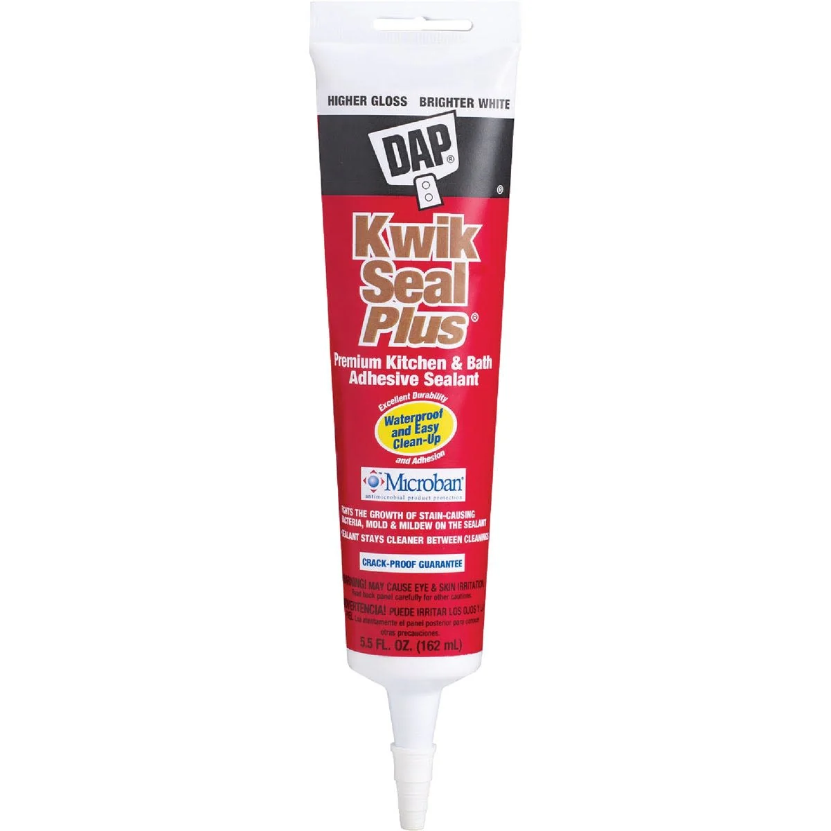 Fine Crafted DAP Kwik Seal Plus Brighter White Premium Kitchen Bath Adhesive Sealant 5.5 oz. Responsible