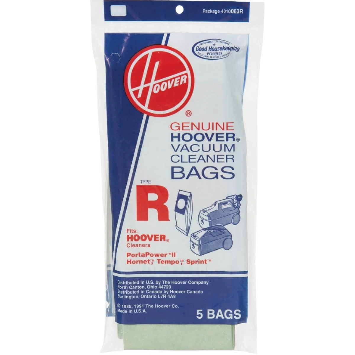 Fast Hoover Type R Vacuum Bag 5-Pack Lightweight