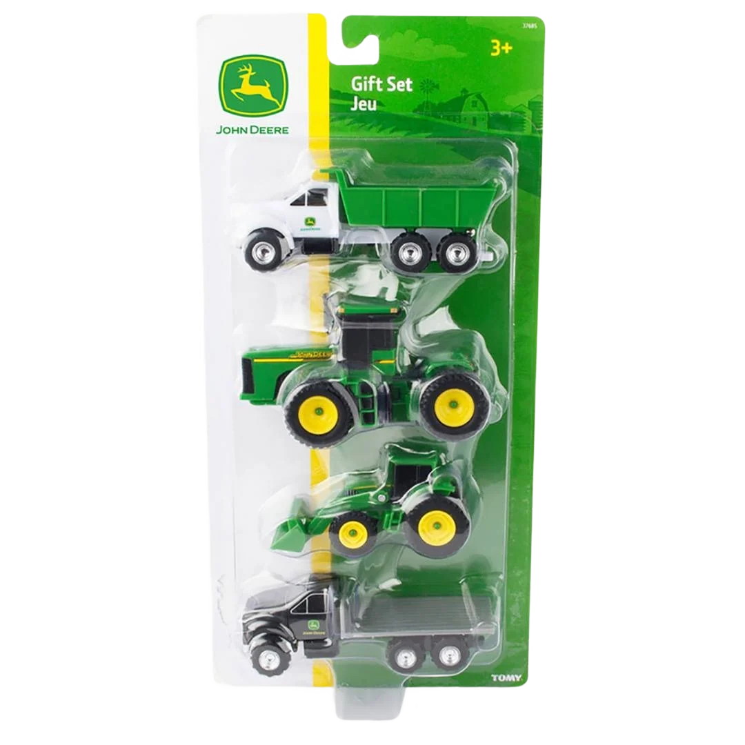 Clean TOMY John Deere 4 pc. Vehicle Gift Set 1 Environmentally Friendly