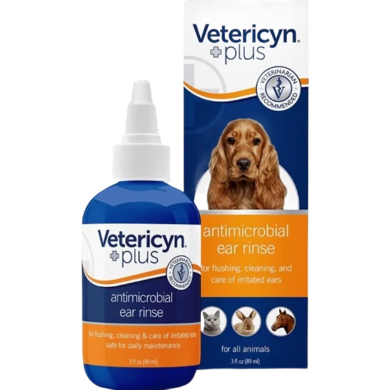 Lightweight Vetericyn Plus Antimicrobial Ear Rinse 3 oz. Green