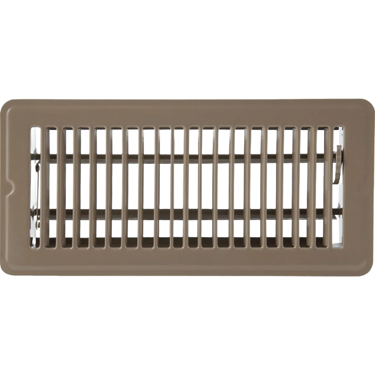 Efficient Home Impressions 4 in. x 10 in. Steel Floor Register Brown Classic
