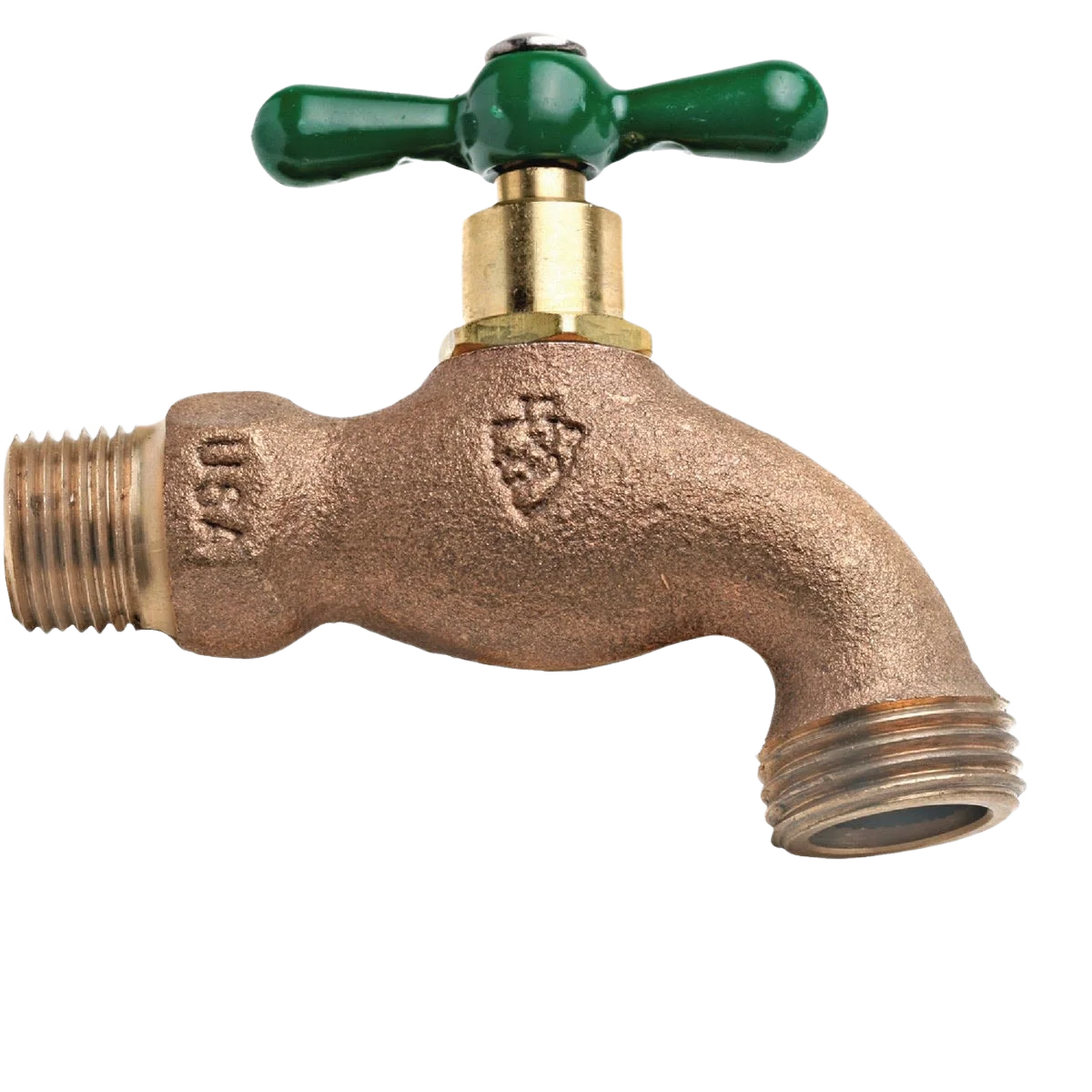 Versatile Arrowhead Brass 1 2 In. MIP x 3 4 In. Male Hose Thread Standard Hose Bibb Modern