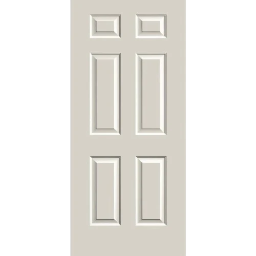 Long-Lasting Therma-Tru Traditions 36 x 80 6-Panel Steel Entry Door Left Handed Knob Consistent