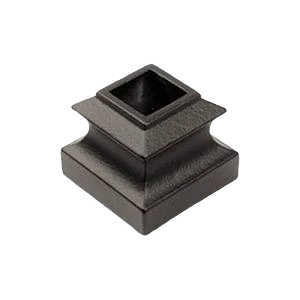 Premium Stairtrends Aluminum Flat Shoe for 1 2 in. Square Baluster Satin Black Pure