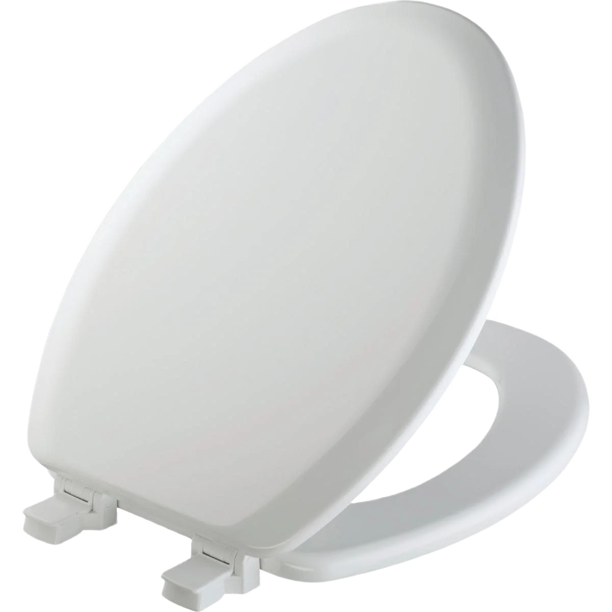 Consistent Mayfair Elongated White Wood Toilet Seat Premium
