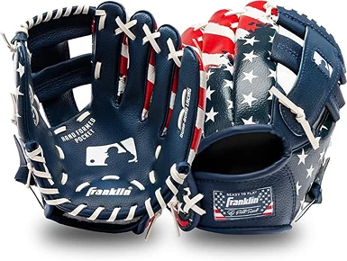 Smart Franklin Sports Red White Blue RTP Right Hand Throw Teeball Glove 9.5 Solid