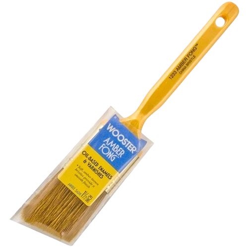 High-Grade Wooster 1- 1 2 in. Amber Fong Angle Sash Paint Brush Official