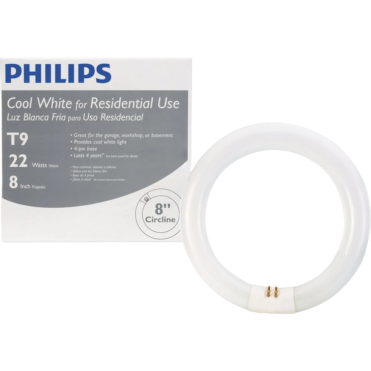 Verified Philips 22 Watt T9 4-Pin Circline Fluorescent Tube Light Bulb Proven