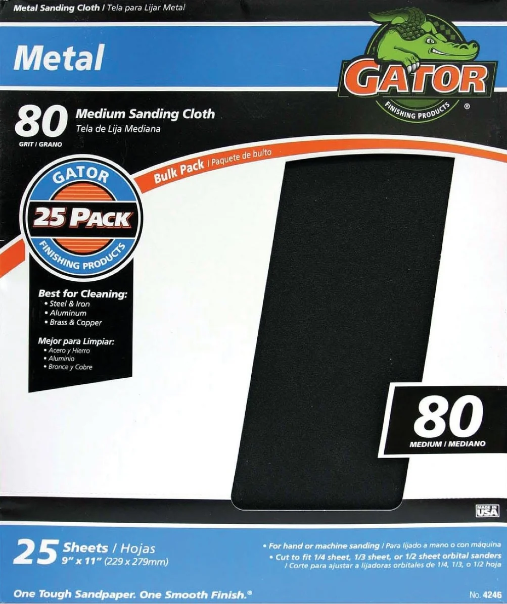 Casual Gator 9 x 11 in. 80-Grit Emery Cloth Single Sheet Green