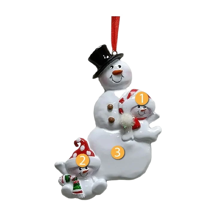 Selected Kurt S. Adler Personalized Snowman Family of 2 Ornament Responsible