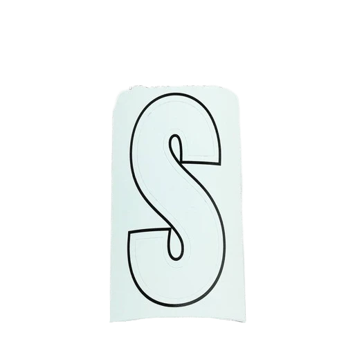 Fine Hillman 3 in. White Matte Vinyl Die Cut Sticker Thin Letter S World-Class