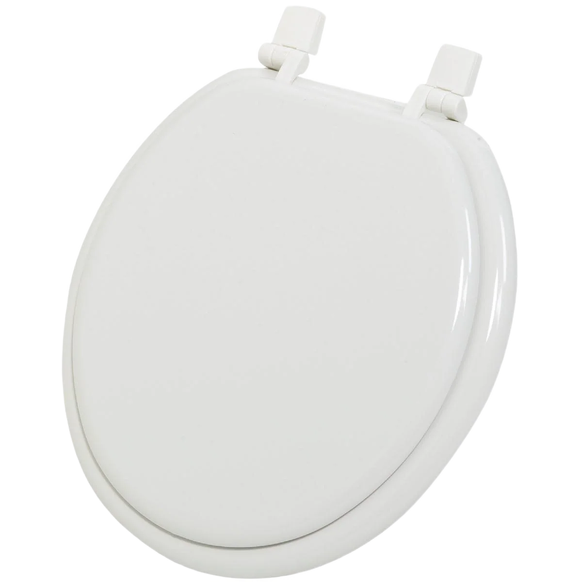Optimized Home Impressions Round White Wood Toilet Seat Functional