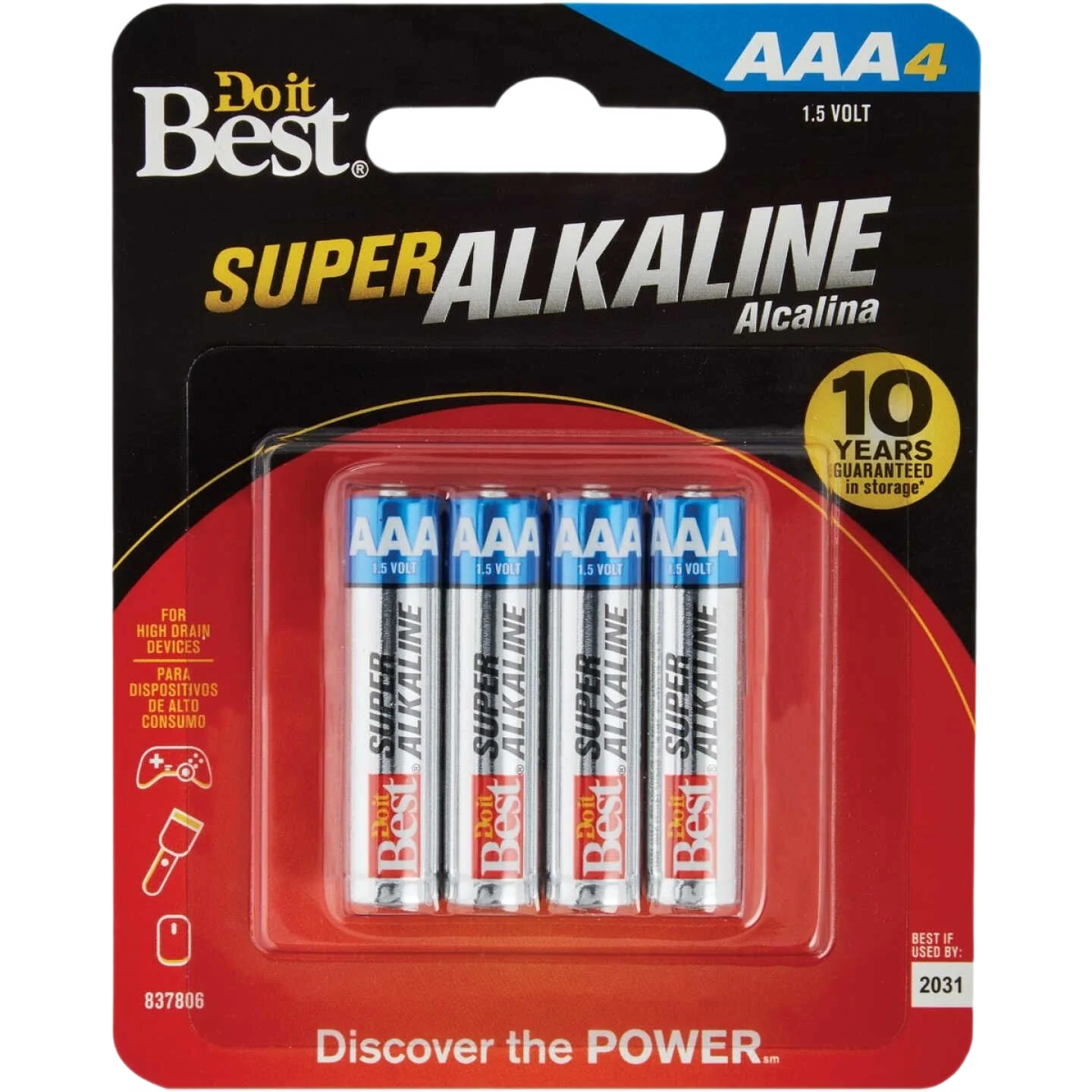 Comfortable Do it AAA Alkaline Battery 4-Pack Practical