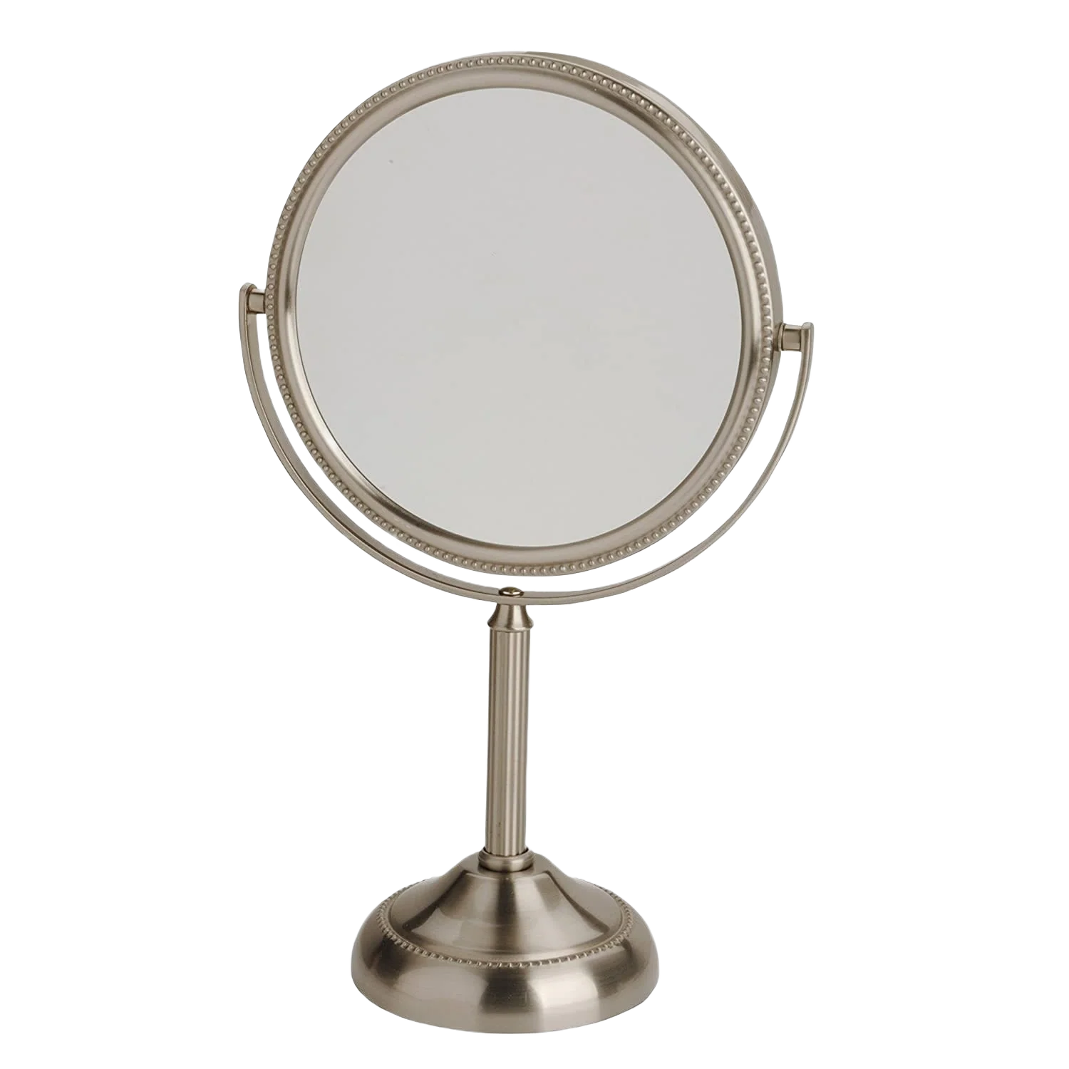 Practical Jerdon Style Nickel Swivel Table Mirror 6 in. Carefully Designed