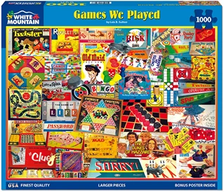 Official White Mountain Puzzles The Games We Played Puzzle 1000 Piece Solid