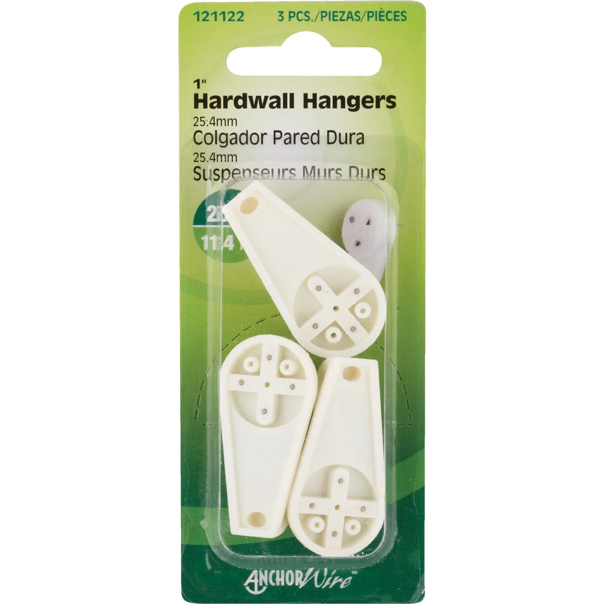 Efficient Hillman Anchor Wire 25 Lb. Capacity Hardwall Hanger 3-Count Smart