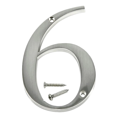 Reusable Hillman Distinctions 4-In. Flush Mount Nickel House Number 6 Traditional