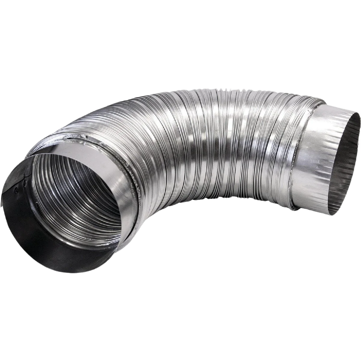 Long-Lasting Dundas Jafine Aluminum Semi-Rigid Dryer Duct with Collars 4 in. x 2 ft. Secure