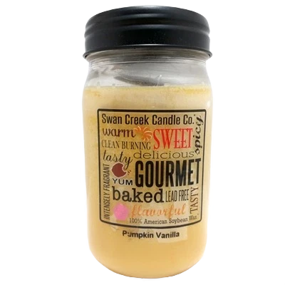 Soft Swan Creek Pumpkin Vanilla Pantry Jar Candle 12 oz. Smart