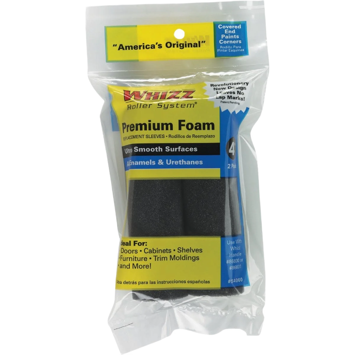 Casual Whizz Premium Black Mini Foam Roller Cover 4 x 1 4 in. 2-Pack Environmentally Friendly