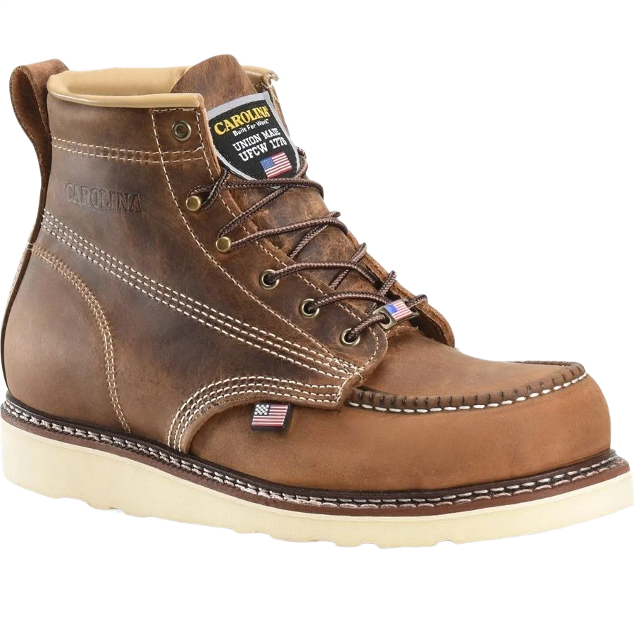 Trendy Carolina Men’s AMP USA Dark Brown Wedge Boots 9EE Luxury