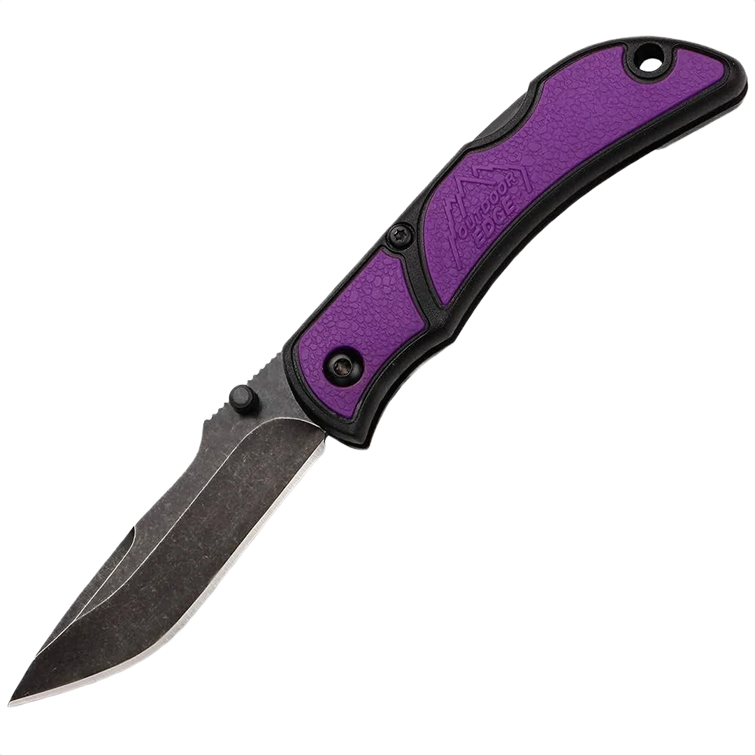 Next-Generation Outdoor Edge Chasm 2.5 In Folding Knife Purple Functional