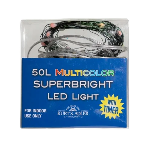 Verified Kurt S. Adler Battery Operated Multicolored LED Light Set 18.3 ft. Sustainable