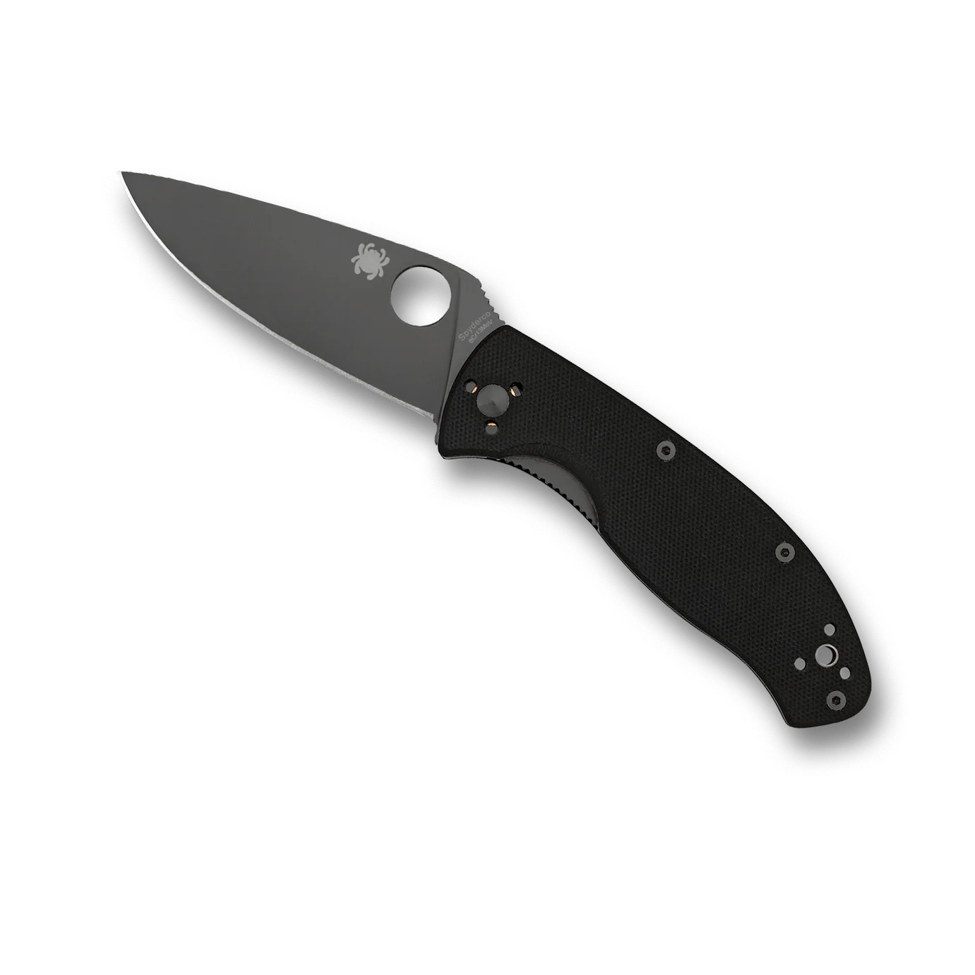 Enhanced Spyderco Tenacious™ G-10 Knife with Black Blade Comfortable